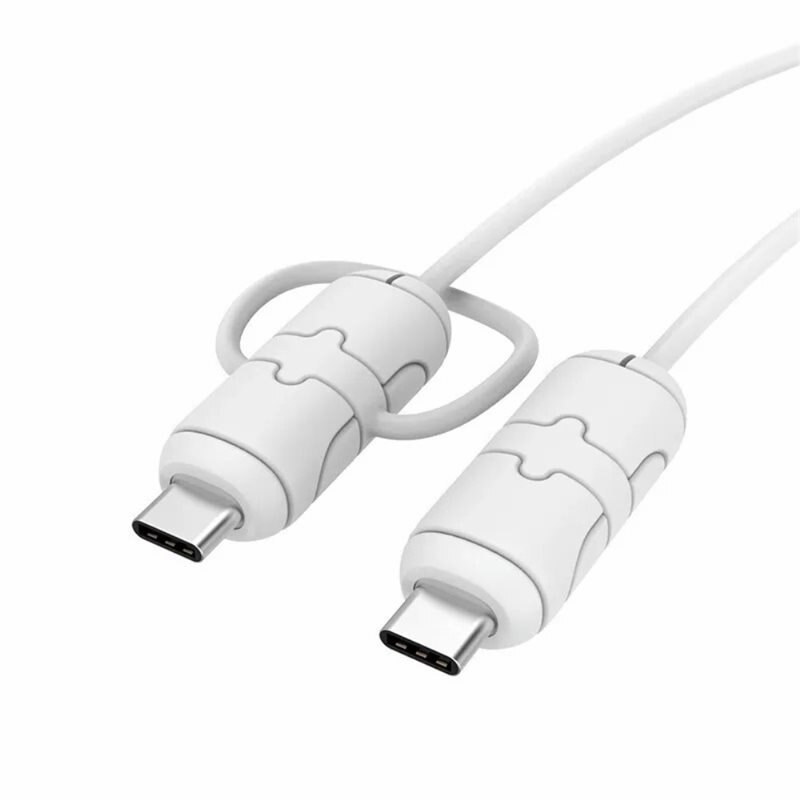 Kaapelisuoja USB-C ->USB-C-kaapeliin valkoinen