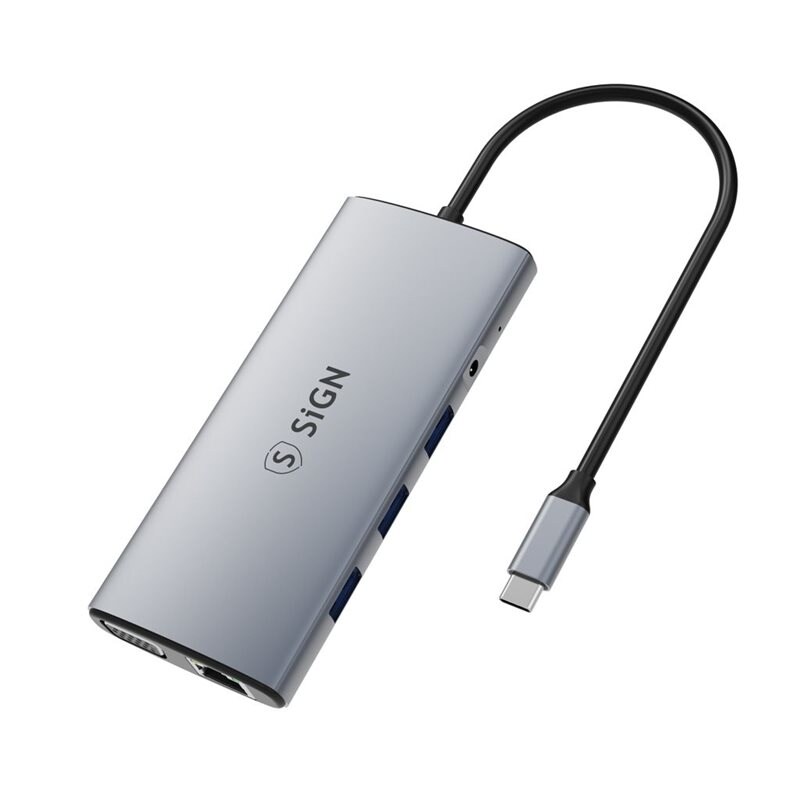 SiGN 11-i-1 keskitin USB-C - Multiport Hopea