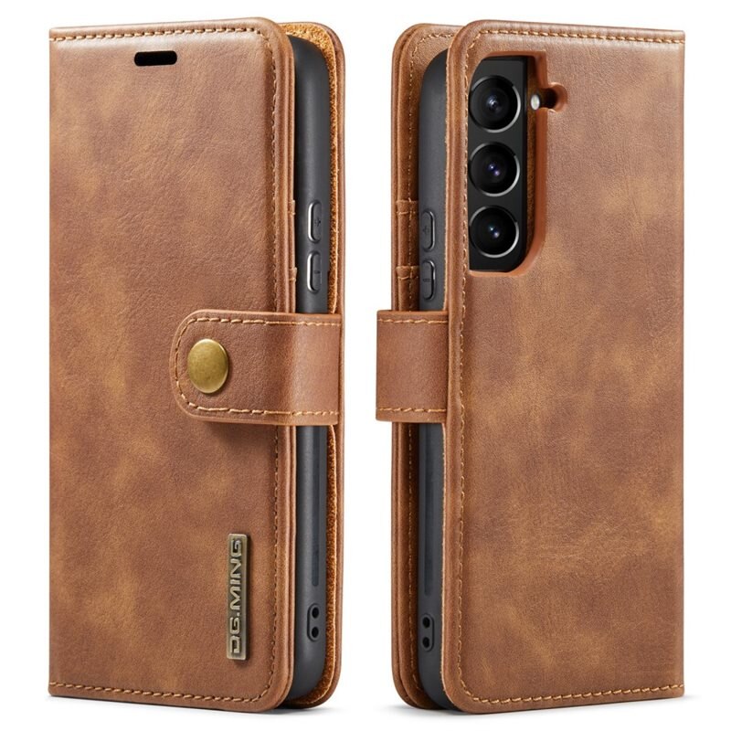 DG.MING Magnet Wallet Samsung Galaxy S22 Plus Cognac