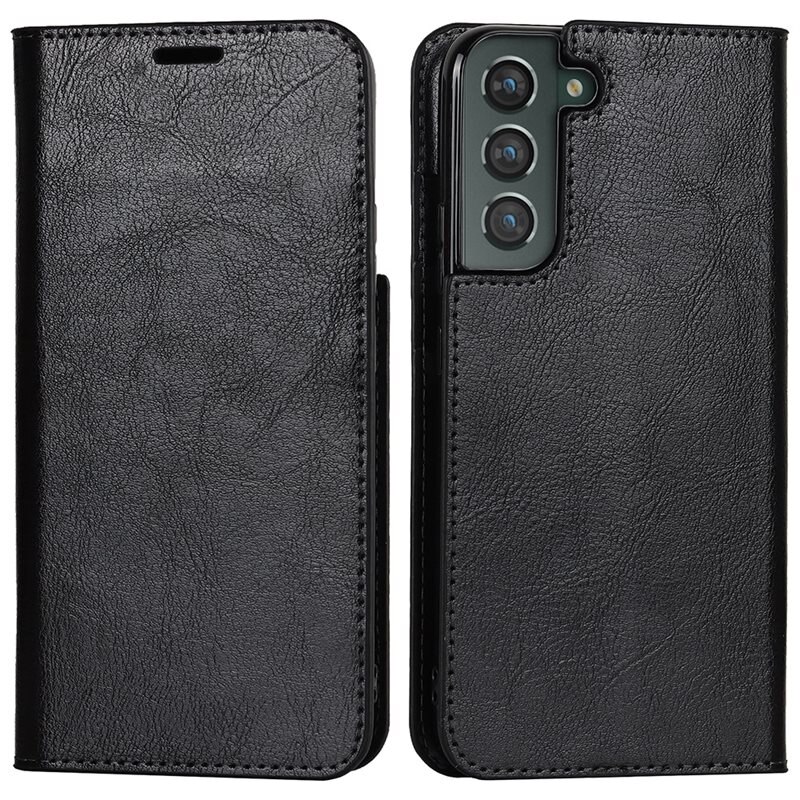 Suojakotelo Aito Nahka Samsung Galaxy S22 Plus Musta