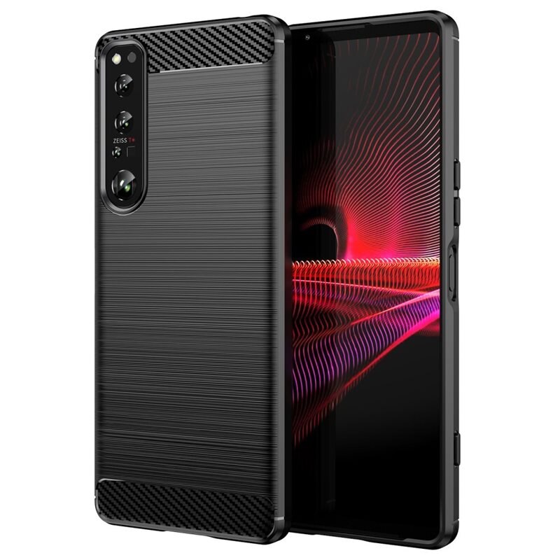 tectTech Sony Xperia 1 IV Kuori TPU Brushed Musta