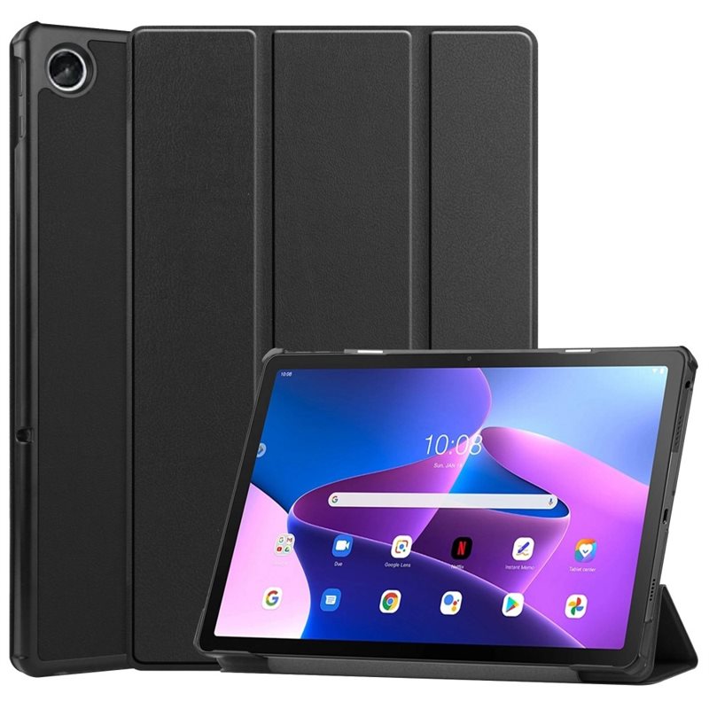 Kotelo Tri-fold Lenovo Tab M10 Plus (3rd gen) Musta