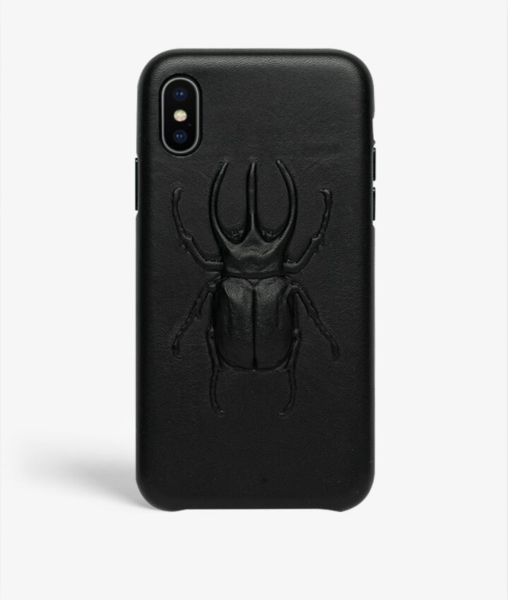 The Case Factory Kuori iPhone Xs Max Beetle Calf Black