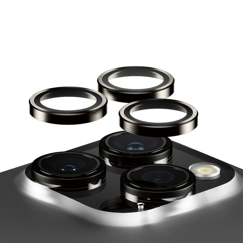 PanzerGlass iPhone 15 Pro Max Hoops Camera Lens Protector Musta
