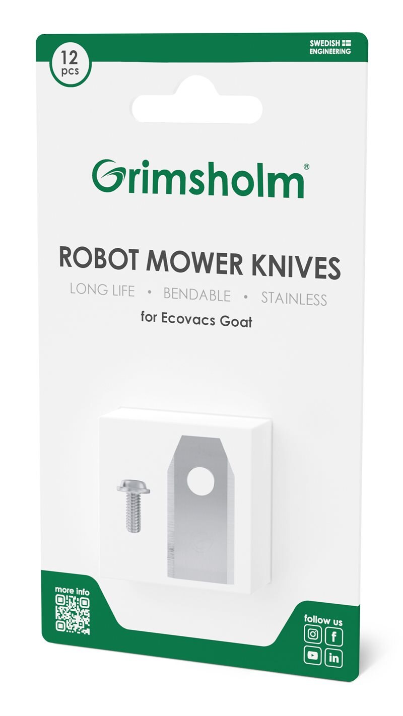 Grimsholm 12 kpl Robottiruohonleikkurin terä Ecovacs GOAT GX-600