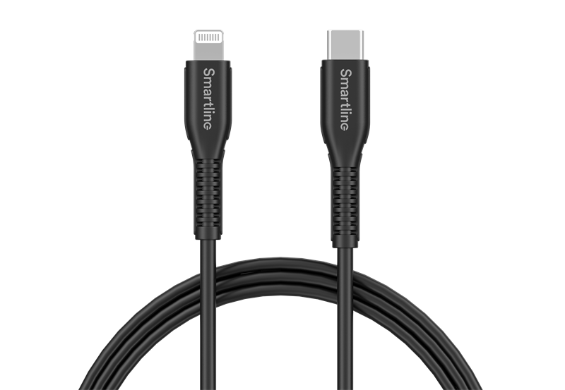 Smartline Strong USB Cable USB-C - Lightning 2m musta