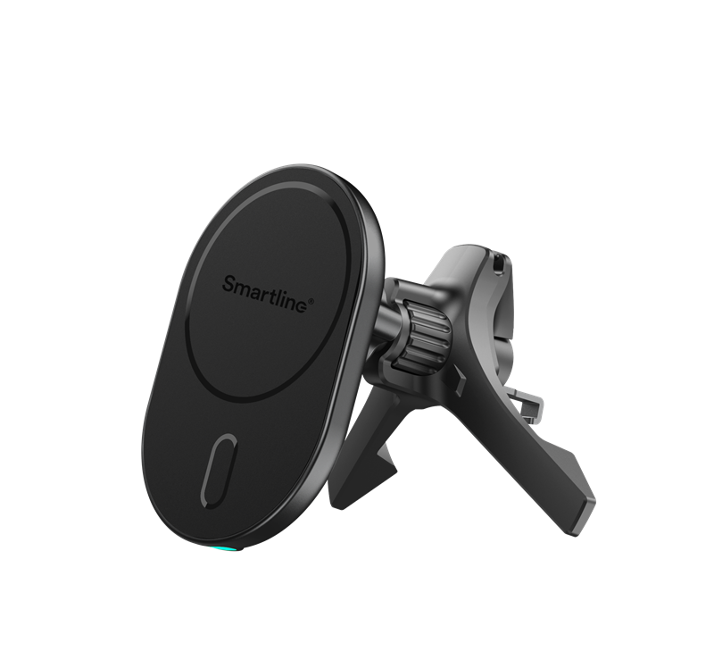 Smartline Puhelinpidike auton MagSafe-latauslevy ilmaventtiiliin musta