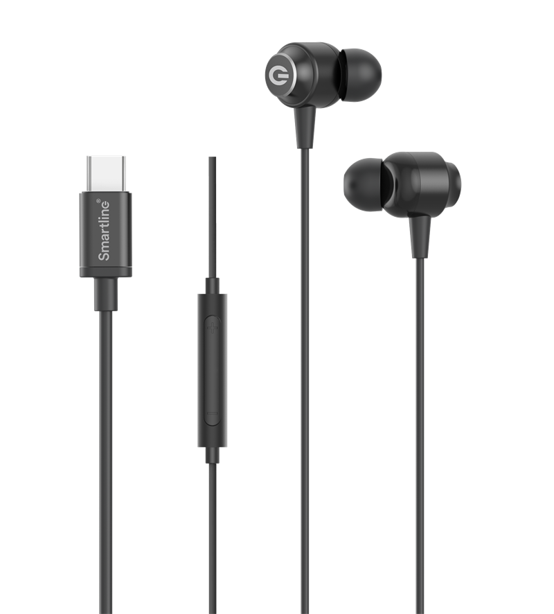Smartline Langalliset kuulokkeet USB-C musta