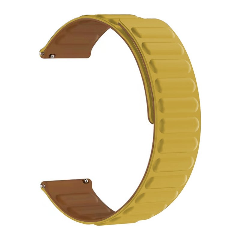 Magneettinen Silikoniranneke Amazfit GTS 2 Mini keltainen