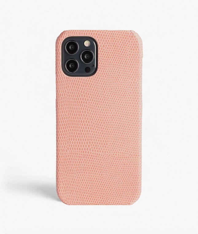 The Case Factory Kuori iPhone 12/iPhone 12 Pro Lizard Vaaleanpunainen