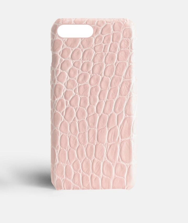 The Case Factory Kuori iPhone 7 Plus/iPhone 8 Plus Croco Vaaleanpunainen