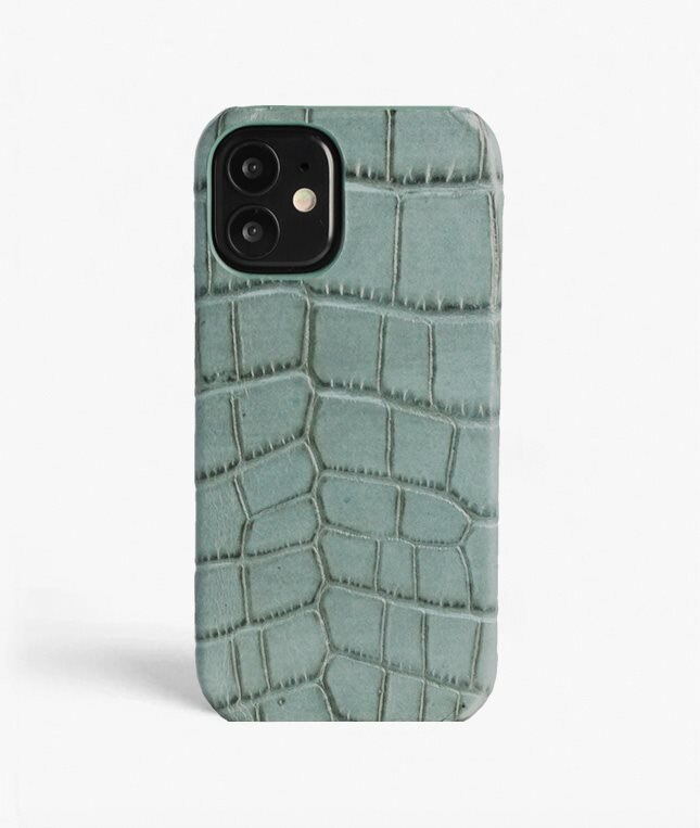 The Case Factory Kuori iPhone 13 Mini Croco Teal