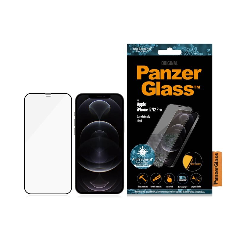 PanzerGlass iPhone 12/12 Pro Screen Protector Edge-to-Edge