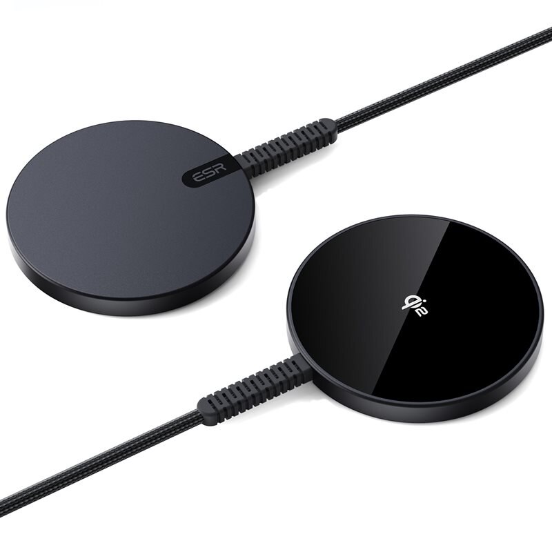 ESR HaloLock Mini Qi2 MagSafe Magnetic Wireless Charger musta
