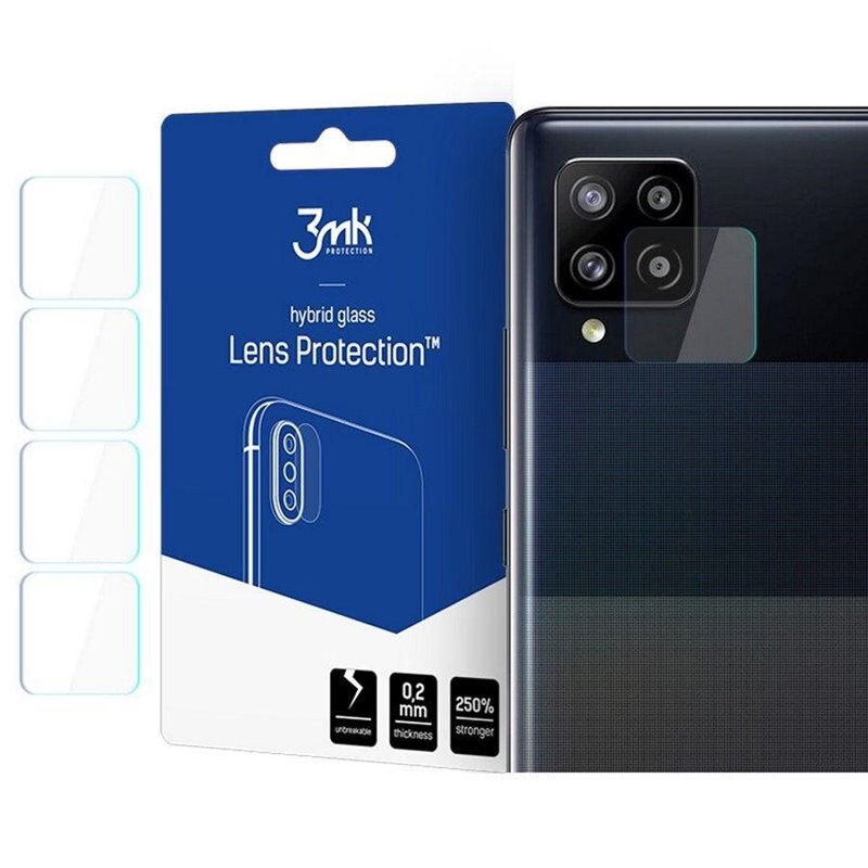 3mk 0.2mm Glass Lens Protection (4-pack) Samsung Galaxy A42 Läpinäkyvä