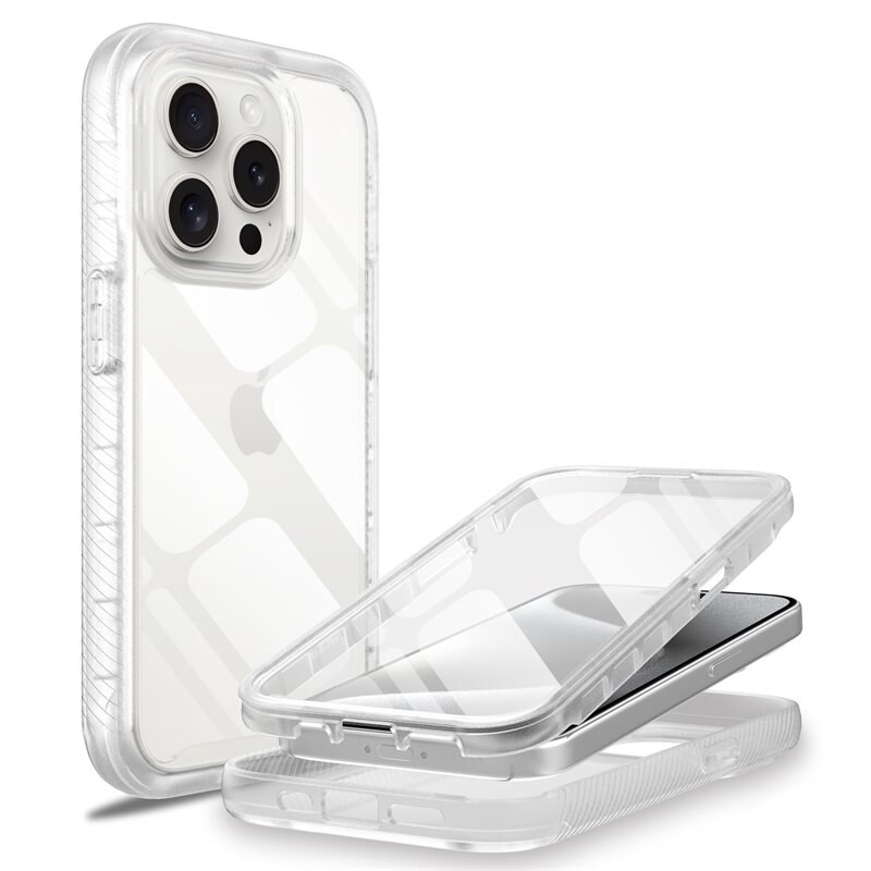 Mobique Full Protection Case iPhone 15 Pro Max Kirkas
