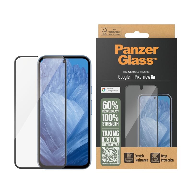 PanzerGlass Google Pixel 9a Screen Protector Ultra Wide Fit