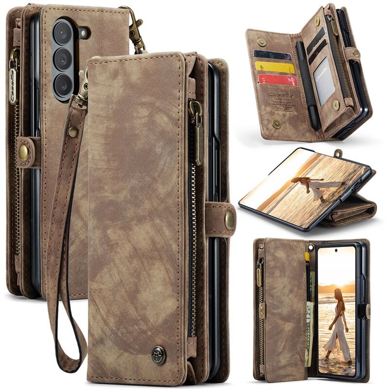 CaseMe Multi-slot Suojakotelo Samsung Galaxy Z Fold 6 Ruskea
