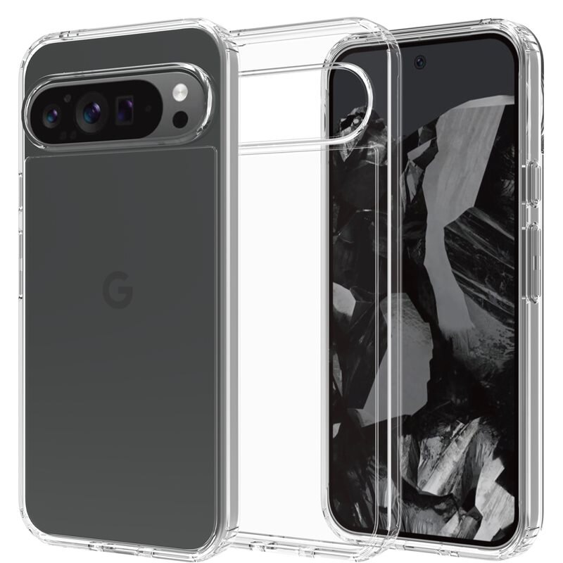 Mobique Crystal Hybrid Case Google Pixel 9 Pro XL läpinäkyvä