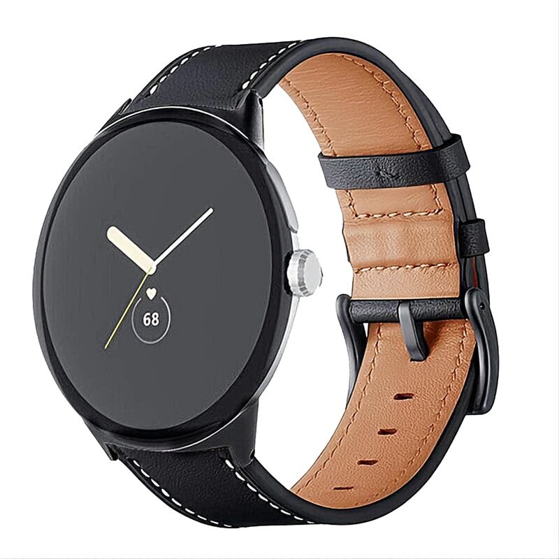 Nahkaranneke Google Pixel Watch 4 41mm Musta