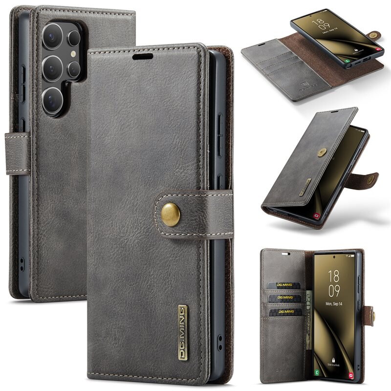 DG.MING Magnet Wallet Samsung Galaxy S25 Ultra Brown