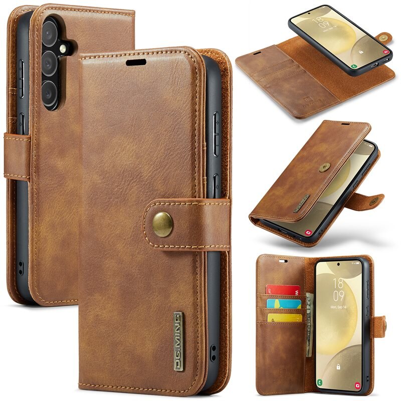 DG.MING Magnet Wallet Samsung Galaxy S25 Plus Cognac