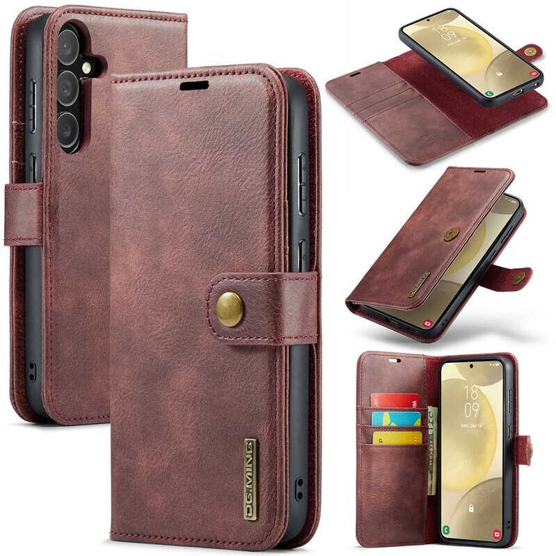 DG.MING Magnet Wallet Samsung Galaxy S25 Plus Red