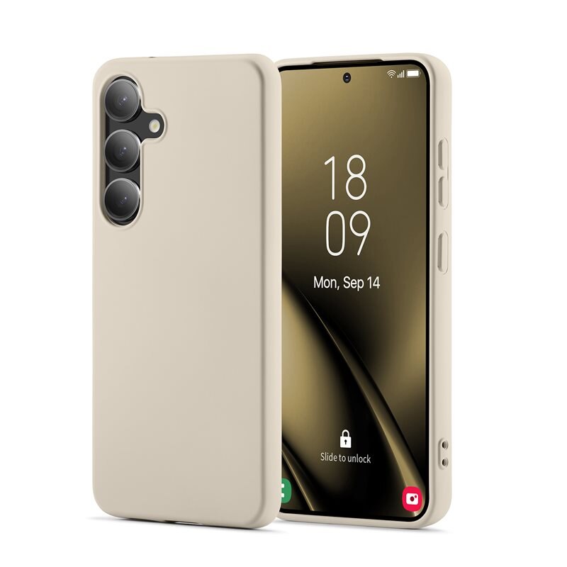 Mobique TPU suojakuori Samsung Galaxy S25 Beige