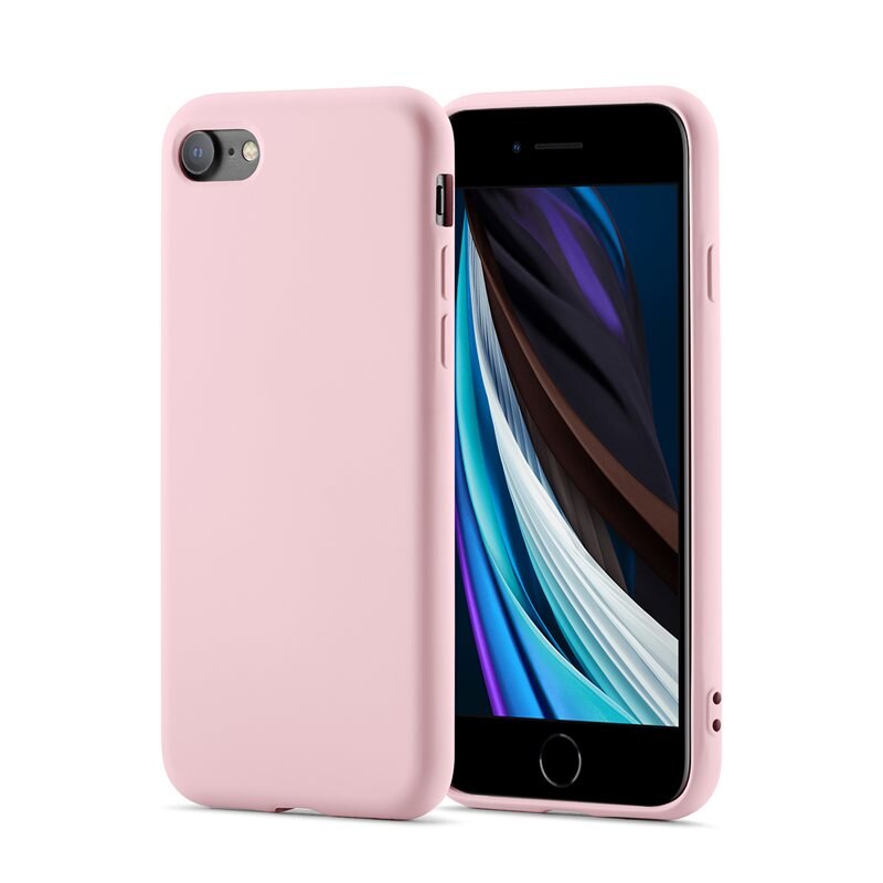 Mobique TPU suojakuori iPhone SE 2022 Vaaleanpunainen