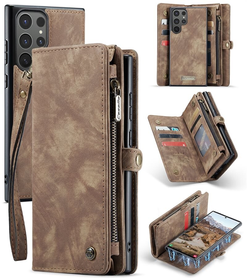 CaseMe Multi-slot Suojakotelo Samsung Galaxy S25 Ultra Ruskea