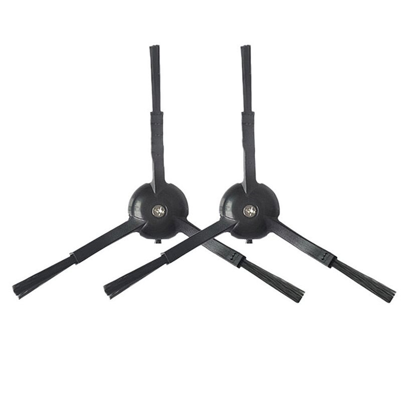 2-pack Sivuharjat vinyyli Roborock E5 musta