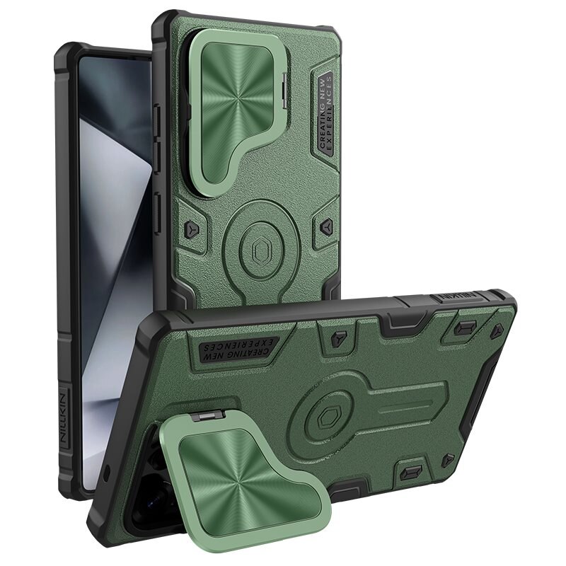 Nillkin CamShield Armor Prop Kuori Samsung Galaxy S25 Ultra vihreä
