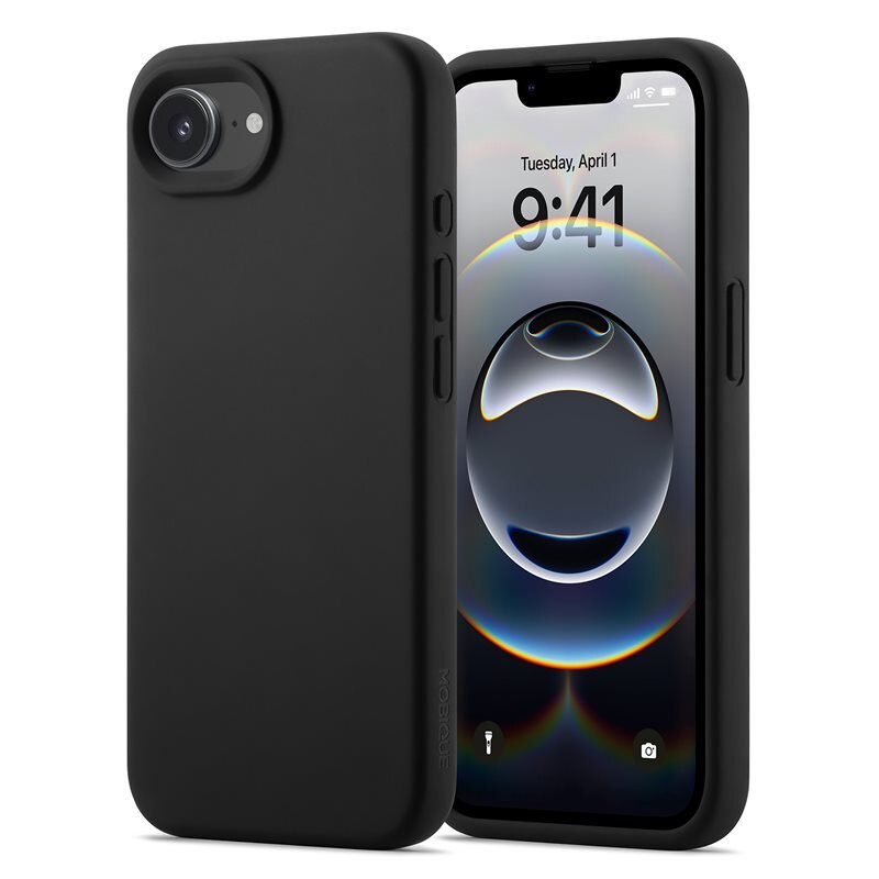 Mobique Magnetic Silikonikuori iPhone 16e Musta