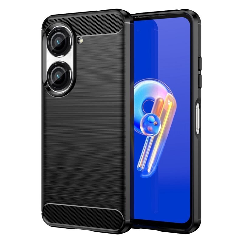 tectTech Asus ZenFone 9 Kuori TPU Brushed Musta