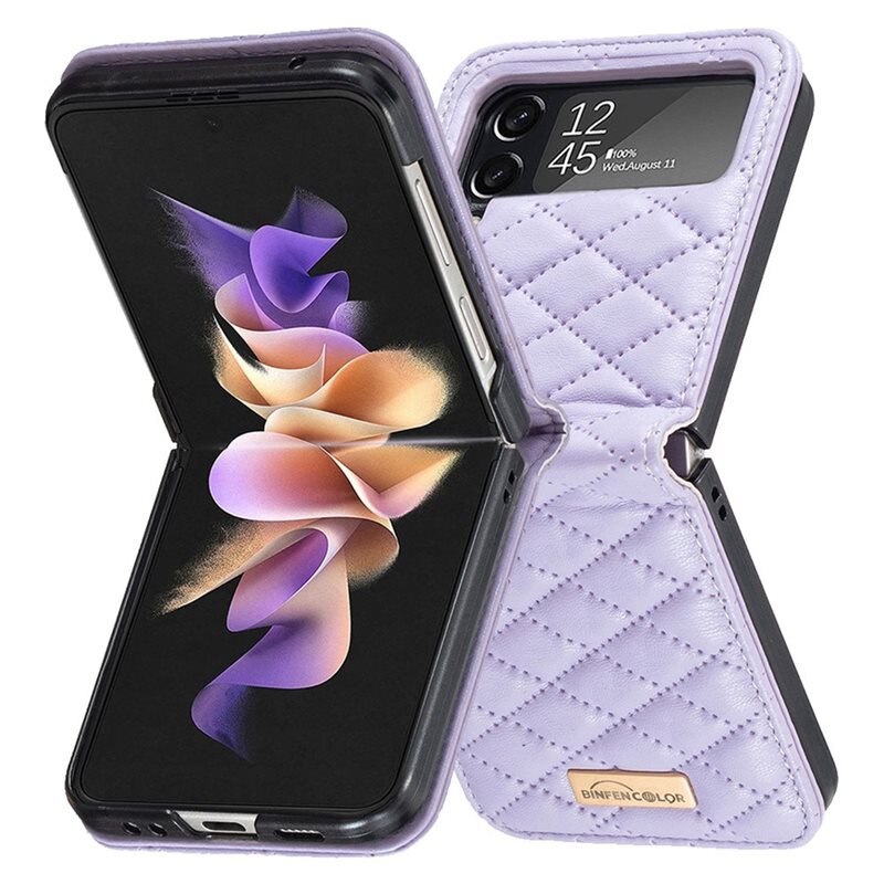 Kotelo Samsung Galaxy Z Flip 4 Quilted liila