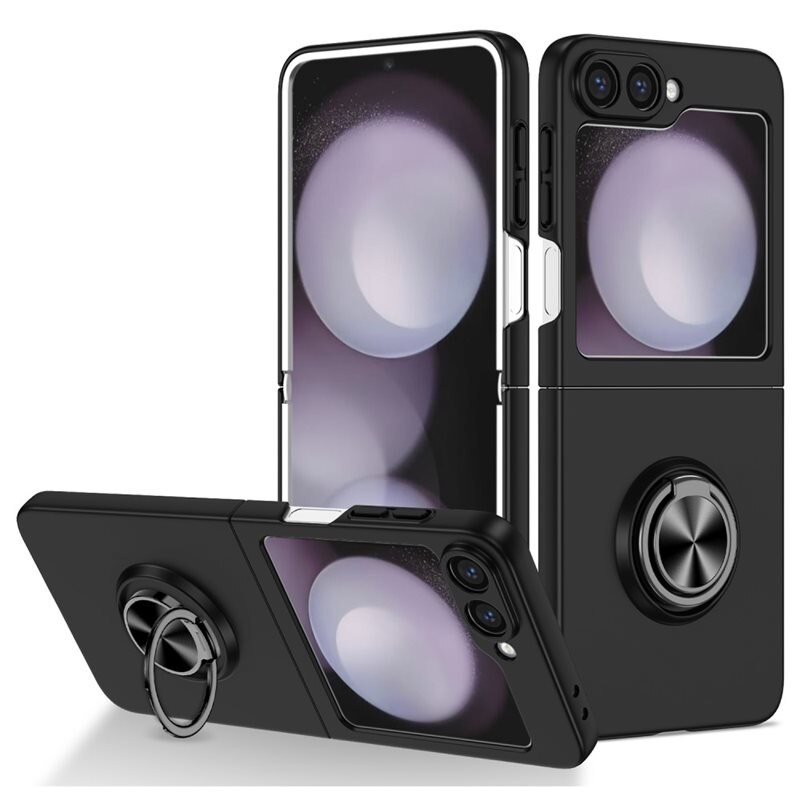 Samsung Galaxy Z Flip 7 FE Kuori magneettinen rengaspidikkeellä musta