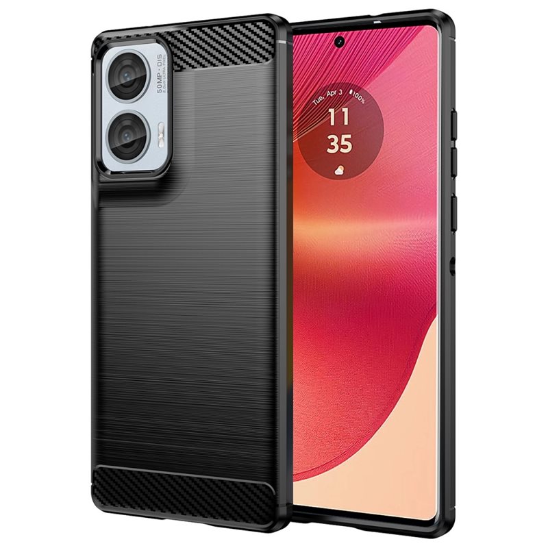 tectTech Motorola Edge 50 Fusion Kuori TPU Brushed Musta