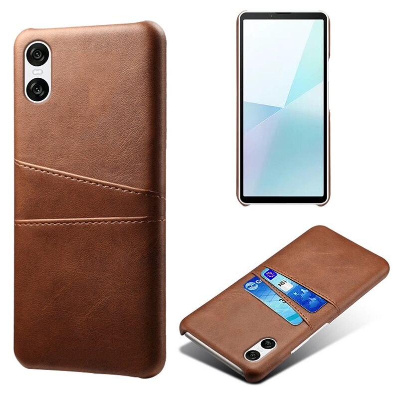 tectTech Card Slots Case Sony Xperia 10 VI Ruskea - Puhelimen kuoret - Paikat korteille