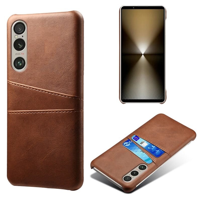 tectTech Card Slots Case Sony Xperia 1 VI Ruskea - Puhelimen kuoret - Paikat korteille