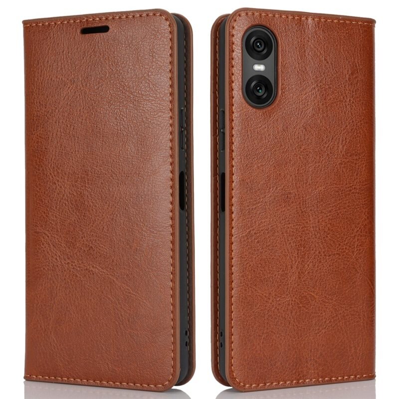 Suojakotelo Aito Nahka Sony Xperia 10 VII Ruskea
