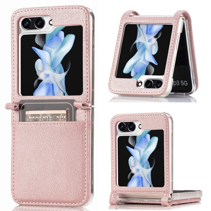 tectTech Slim Card Wallet Samsung Galaxy Z Flip 6 vaaleanpunainen