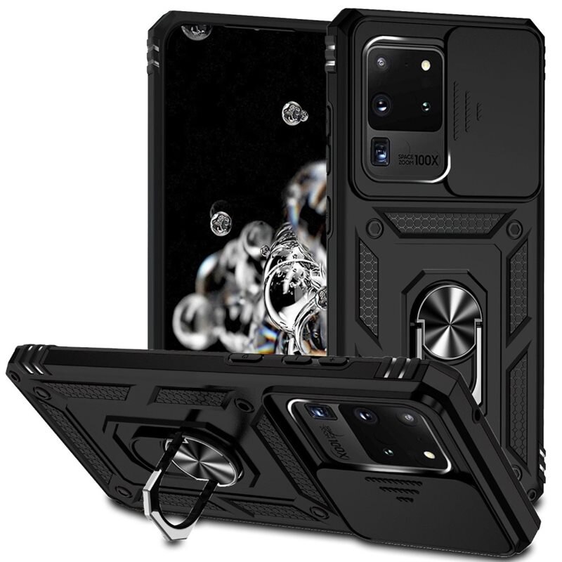 Hybridikuori Ring + Kamerasuojalla Samsung Galaxy S20 Ultra Musta