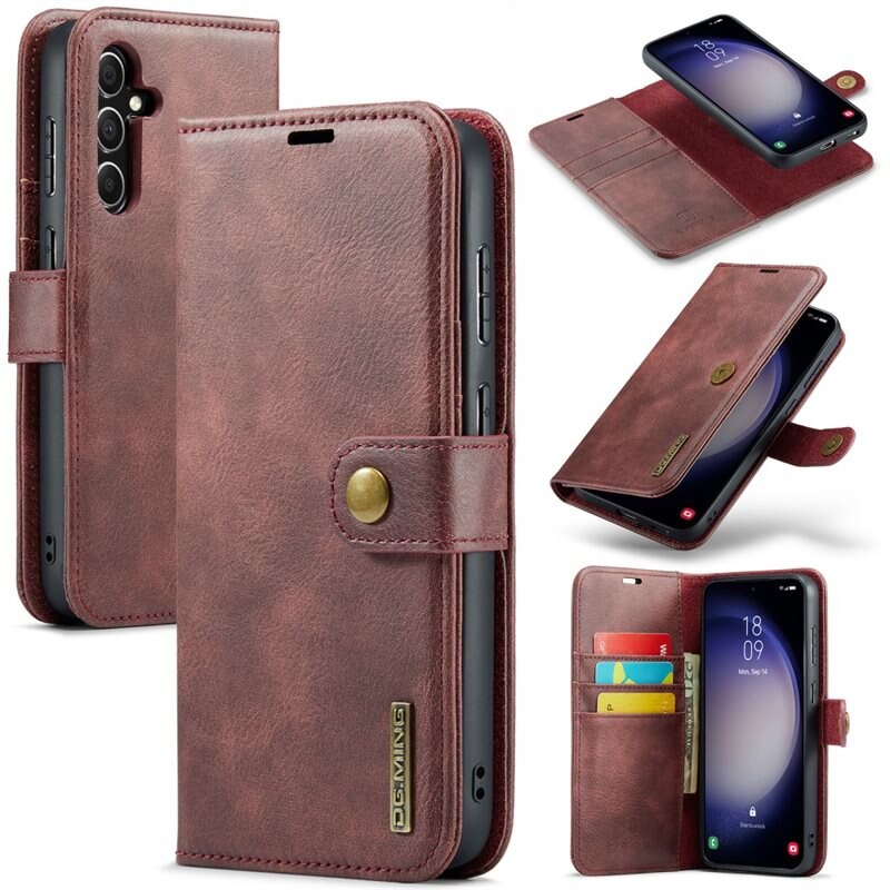 DG.MING Magnet Wallet Samsung Galaxy S24 FE Red