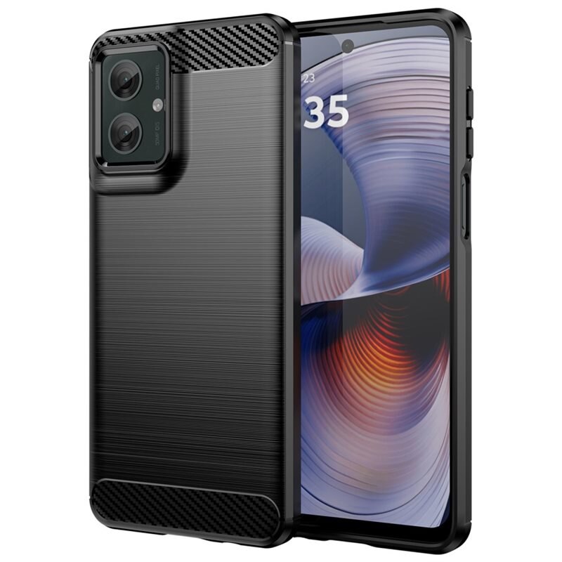 tectTech Motorola Moto G55 Kuori TPU Brushed Musta