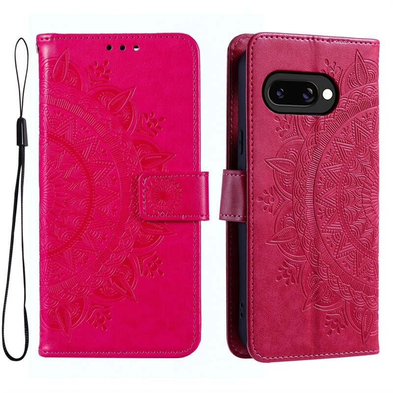 Nahkakotelo Mandala Google Pixel 9a Cerise