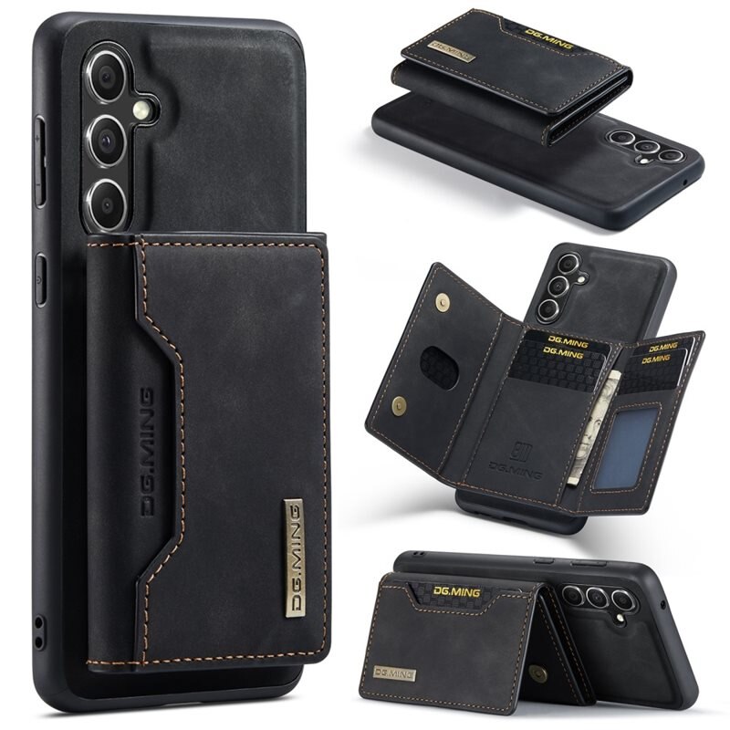 DG.MING Magnetic Card Slot Case Samsung Galaxy S25 Plus Musta