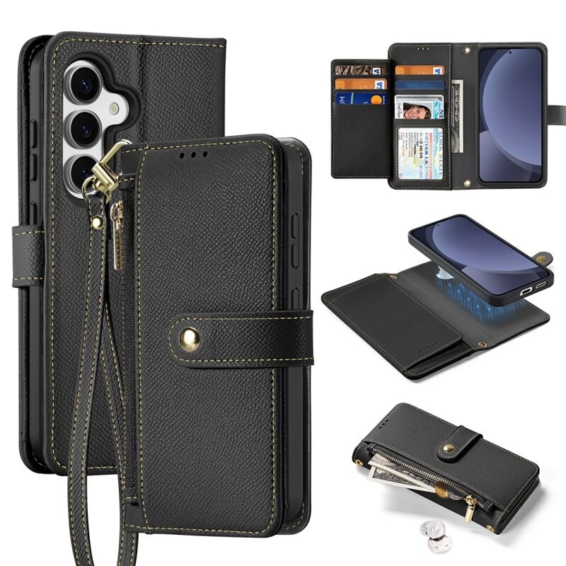 Dux Ducis Lawa Series Magnetic Wallet Case Samsung Galaxy S25 - Black