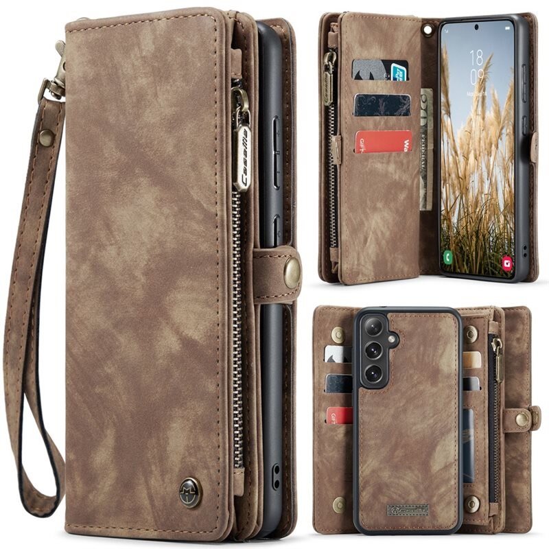 CaseMe Multi-slot Suojakotelo Samsung Galaxy S25 Plus Ruskea