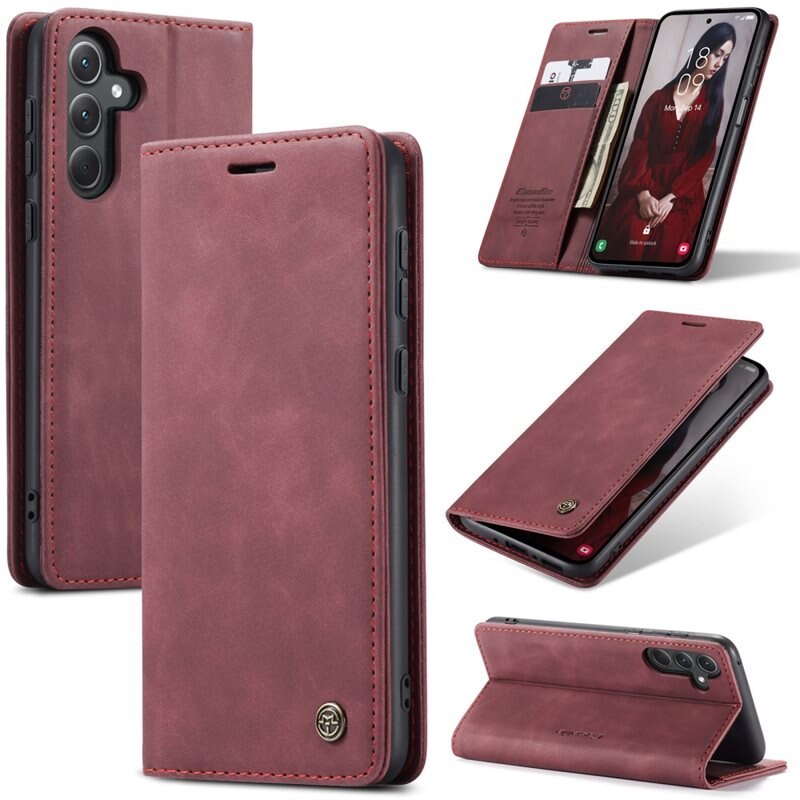 CaseMe Slim Lompakkokotelo Samsung Galaxy A56 Punainen