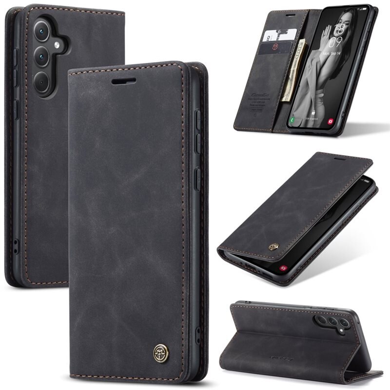 CaseMe Slim Lompakkokotelo Samsung Galaxy A56 Musta